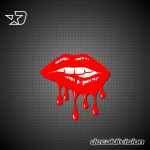 Biting Hot Lips Sticker